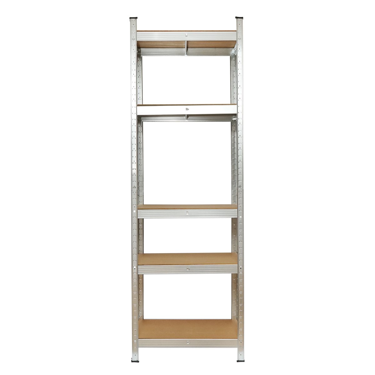 Raft metalic cu 5 polite MDF, 170x80x30cm, 100kg/polita, montaj fara suruburi Breckner Germany